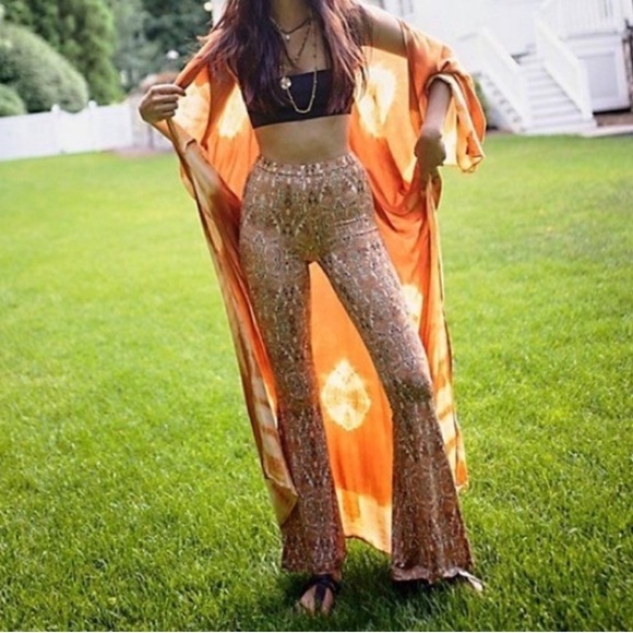 Free People Pants - Free people wildflowers flare pants size Small